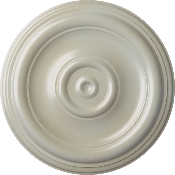 Ekena Millwork Traditional Ceiling Medallion (Fits Canopies up to 2 3/4"), Hand-Painted Flash Blue, 12"OD x 1"P CM12TRFBS - main